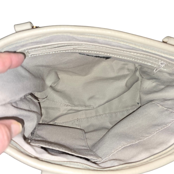 Bueno Gray Leather Tote Bag